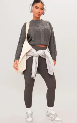 PrettyLittleThing Sweaters*Petite Cable Knitted Sweater