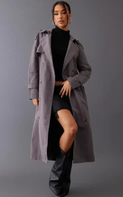 PrettyLittleThing Trench Coats*Petite Oversized Trench Coat