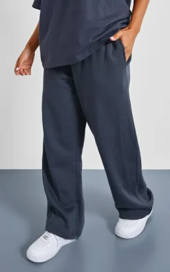 Clearance PrettyLittleThing Petite Oversized Wide Leg Sweatpants Charcoal