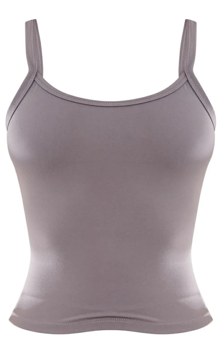 PrettyLittleThing Snatched*Petite Snatched Sculpt Cami Strap Crop Top
