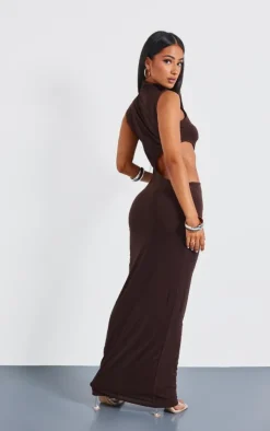 Petite Bodycon Slinky Cut Out Maxi Dress-PrettyLittleThing Best