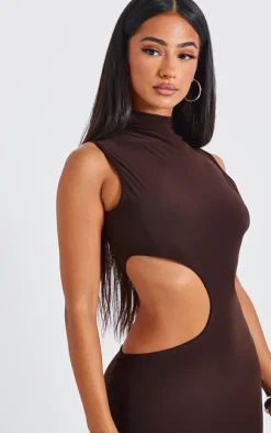 Petite Bodycon Slinky Cut Out Maxi Dress-PrettyLittleThing Best