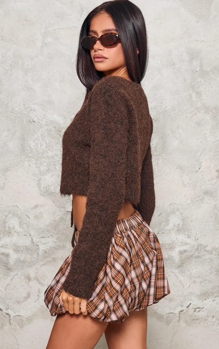 PrettyLittleThing Sweaters*Petite Fluffy Knitted Cut Out Detail Sweater