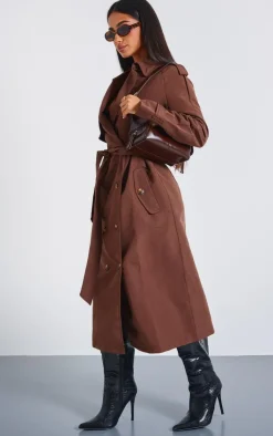 PrettyLittleThing Trench Coats*Petite Oversized Trench Coat