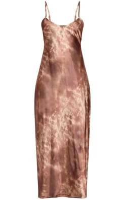 Petite Satin Open Back Maxi Dress-PrettyLittleThing Discount