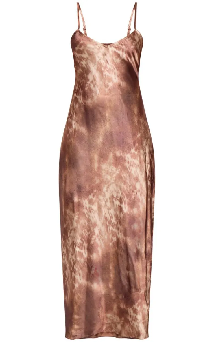 Petite Satin Open Back Maxi Dress-PrettyLittleThing Discount