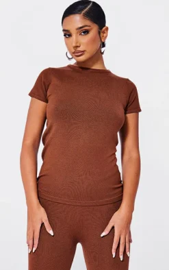 PrettyLittleThing Knitted Tops*Petite Knitted Crew Neck Top