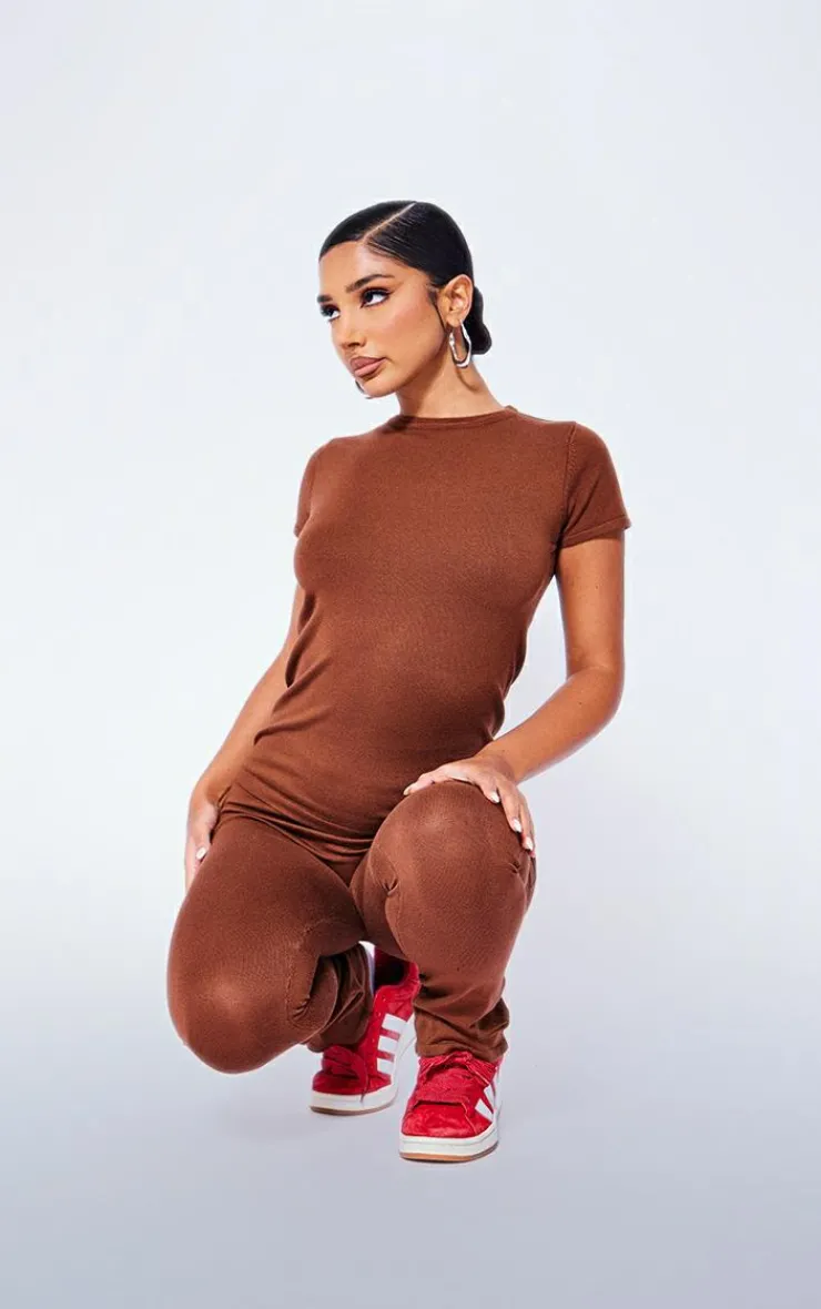 PrettyLittleThing Knitted Tops*Petite Knitted Crew Neck Top