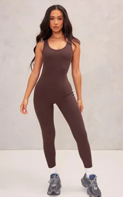PrettyLittleThing Snatched*Petite Snatched Sculpt Square Neck Jumpsuit