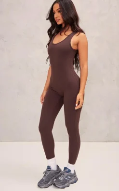 PrettyLittleThing Snatched*Petite Snatched Sculpt Square Neck Jumpsuit