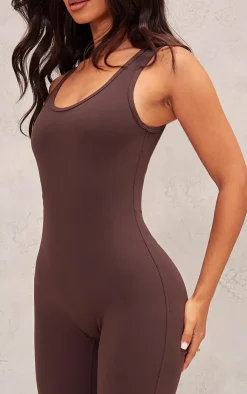 PrettyLittleThing Snatched*Petite Snatched Sculpt Square Neck Jumpsuit
