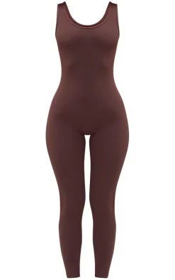 PrettyLittleThing Snatched*Petite Snatched Sculpt Square Neck Jumpsuit