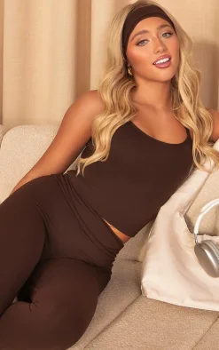 Petite Coffee Snatched Sculpt Foldover Pants
