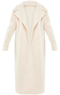 PrettyLittleThing Christmas Shop*Petite Borg Maxi Coat