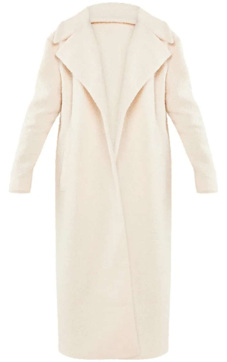 PrettyLittleThing Christmas Shop*Petite Borg Maxi Coat