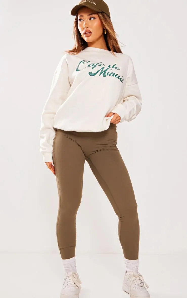 PrettyLittleThing Oversized Sweaters*Petite Graphic Oversized Sweatshirt