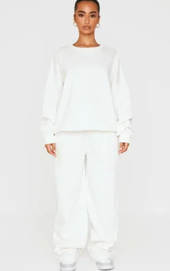 Petite Cream Matcha Graphic Oversized Sweatshirt