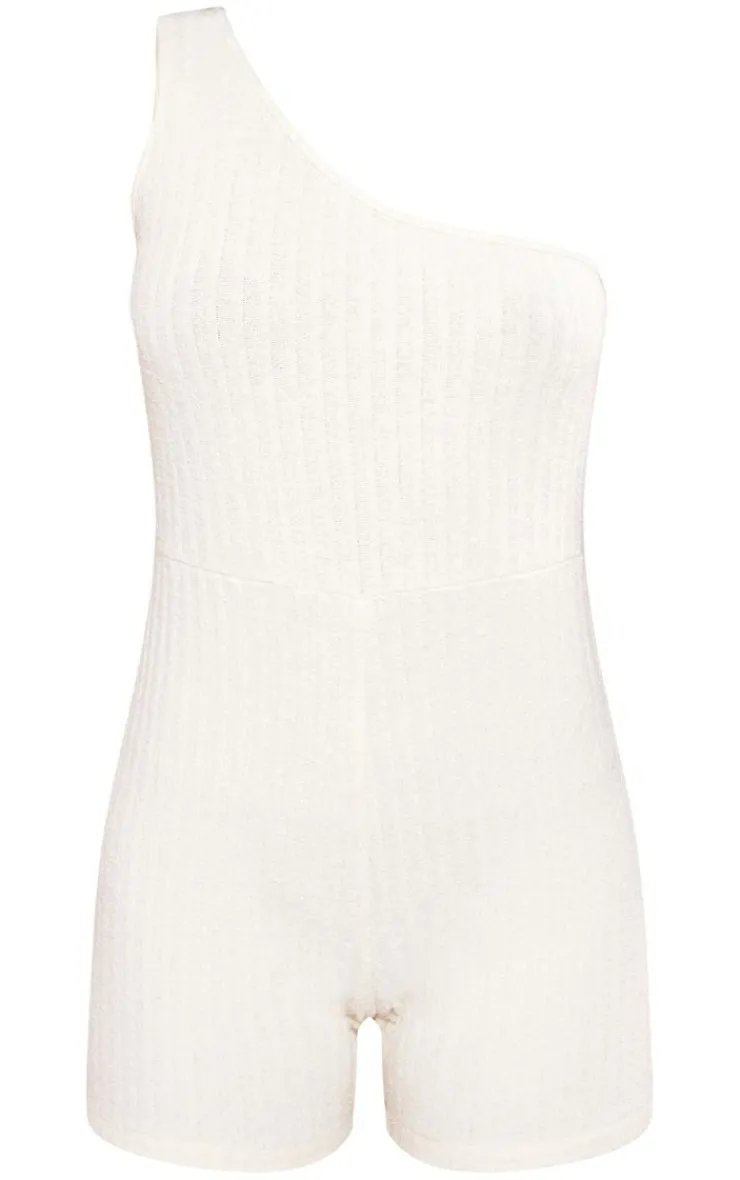 PrettyLittleThing Unitards*Petite One Shoulder Towelling Unitard