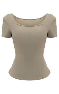 PrettyLittleThing Snatched*Petite Snatched Sculpt Scoop Back Top