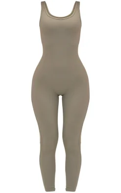 PrettyLittleThing Snatched*Petite Snatched Sculpt Square Neck Jumpsuit