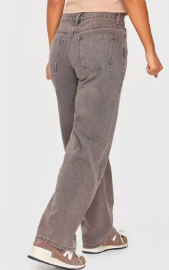 PrettyLittleThing Thanksgiving Outfits*Petite Dark Seam Detail Straight Leg Jeans