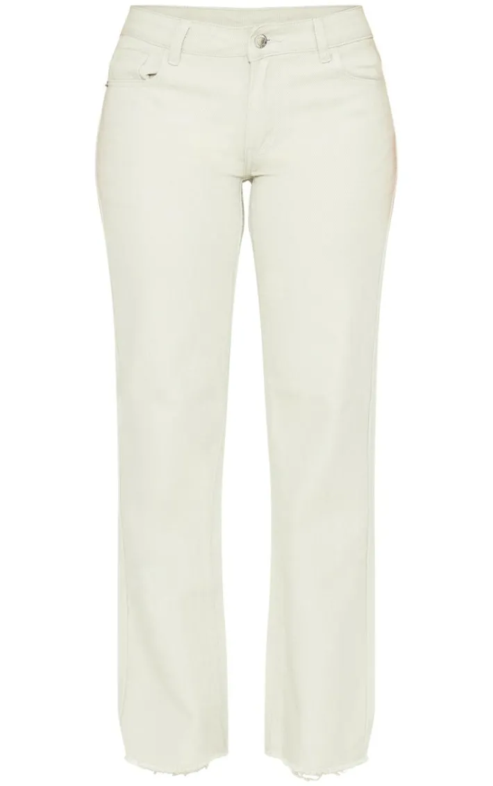 Petite Dirty Bleach Wash Low Waist Long Leg Straight Jeans