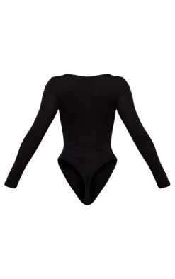 PrettyLittleThing Basic Tops*Petite Domineca Basic V Neck Bodysuit