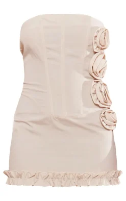 Petite Corset Mini Dress With Rose Details-PrettyLittleThing Outlet