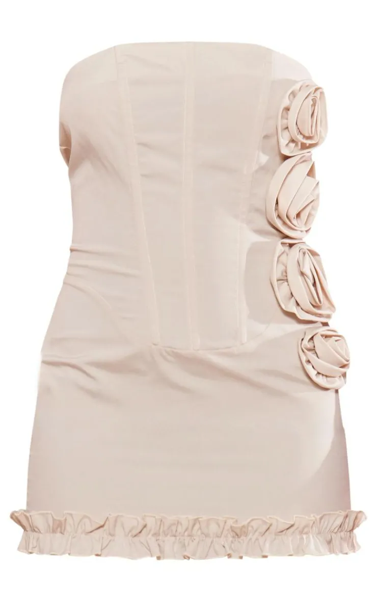 Petite Corset Mini Dress With Rose Details-PrettyLittleThing Outlet