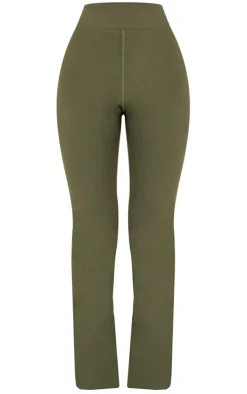 New PrettyLittleThing Petite Snatched Sculpt Flares Green
