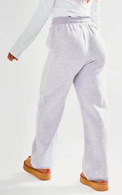 Petite Grey Contrast Stitch Sweatpants