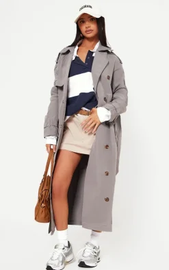 PrettyLittleThing Trench Coats*Petite Oversized Trench Coat