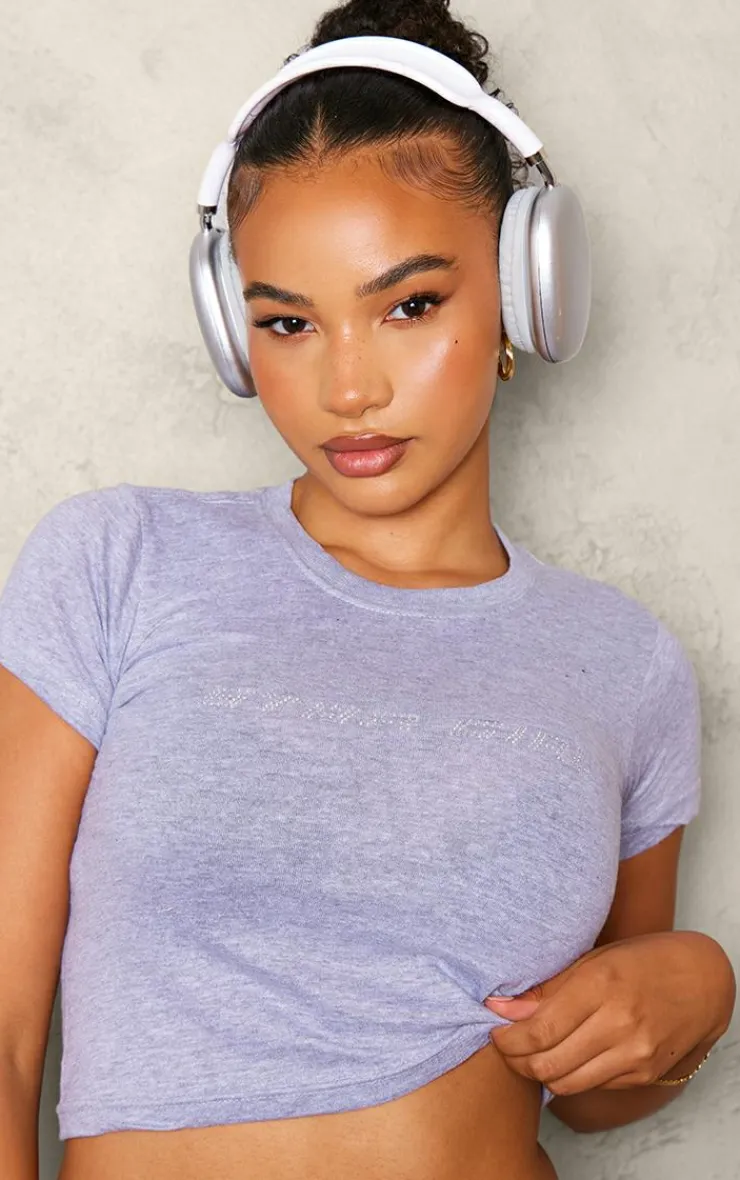 PrettyLittleThing T-Shirts*Petite Star Girl Fitted Cropped T-shirt