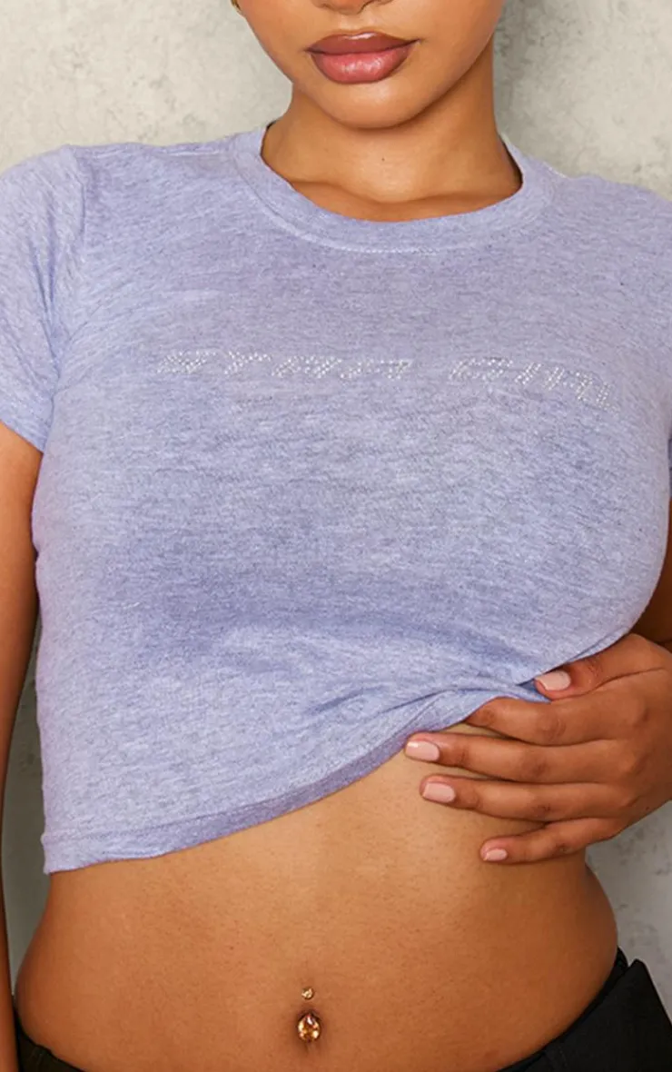 PrettyLittleThing T-Shirts*Petite Star Girl Fitted Cropped T-shirt
