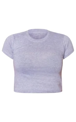 PrettyLittleThing T-Shirts*Petite Star Girl Fitted Cropped T-shirt