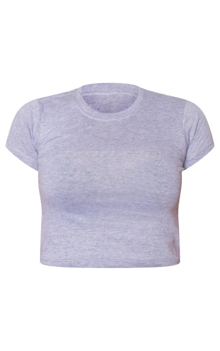 PrettyLittleThing T-Shirts*Petite Star Girl Fitted Cropped T-shirt