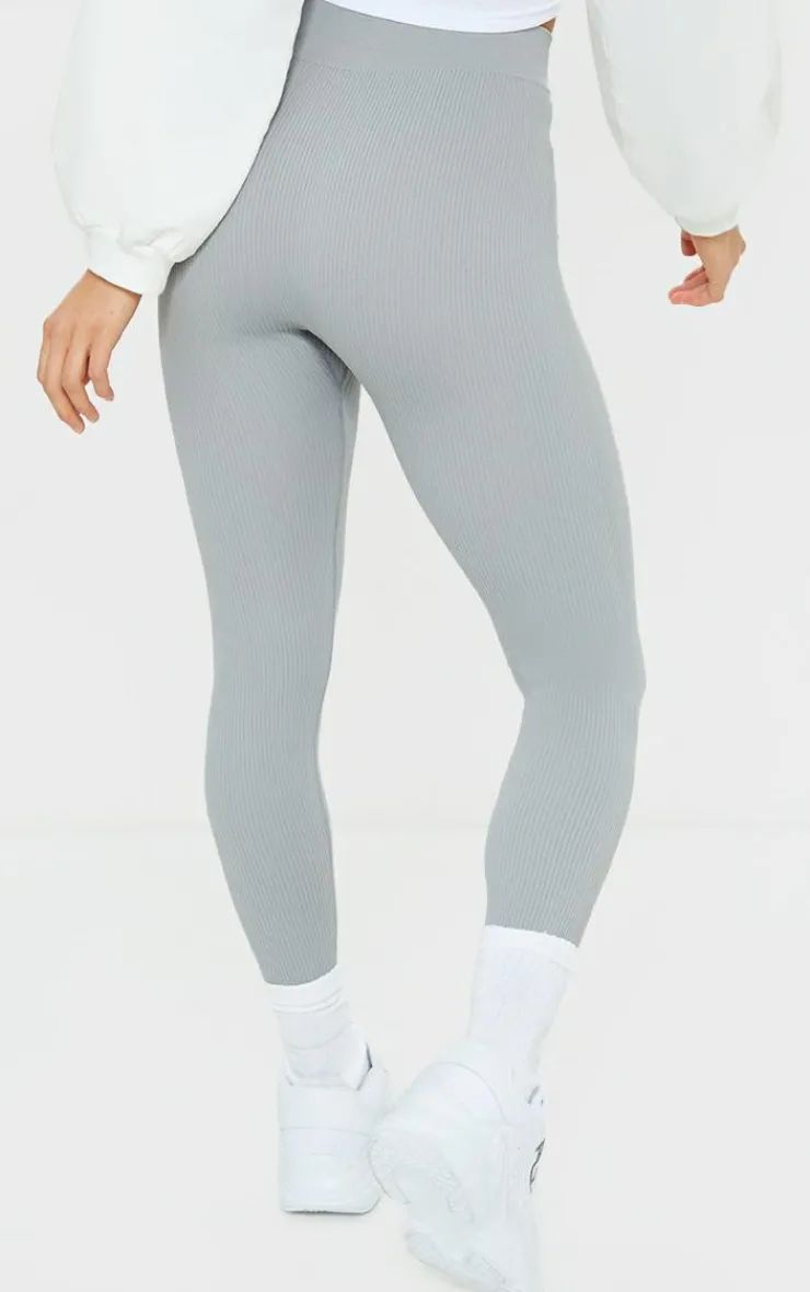 PrettyLittleThing Snatched*Petite Structured Snatched Rib Leggings