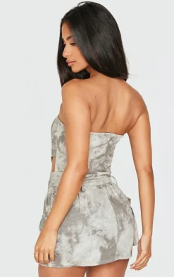 Petite Washed Cargo Mini Dress-PrettyLittleThing Online