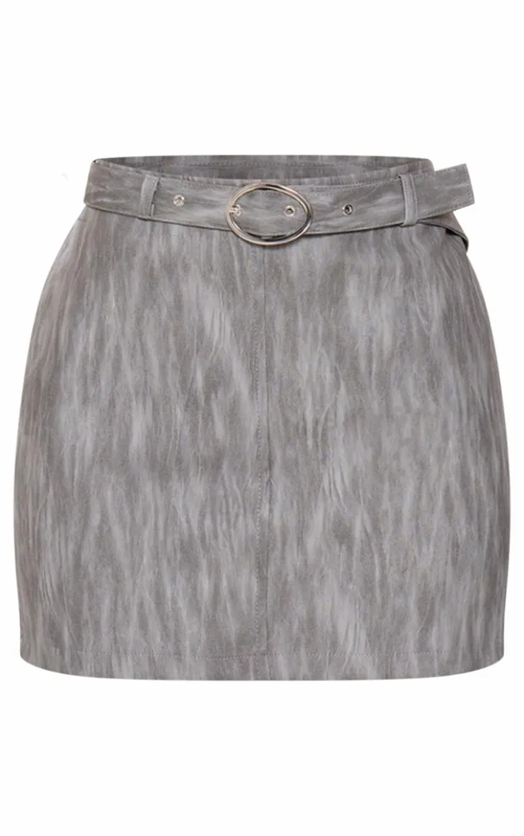 Sale PrettyLittleThing Petite Woven Extreme Crop Top With Strap Detail Grey