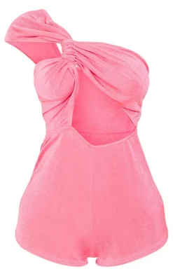 Petite Cut Out Acetate Slinky Romper-PrettyLittleThing Clearance