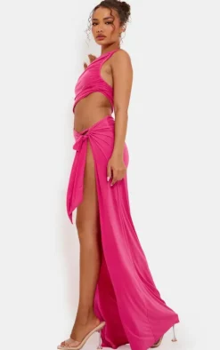 Petite Slinky Cut Out Maxi Dress-PrettyLittleThing Online