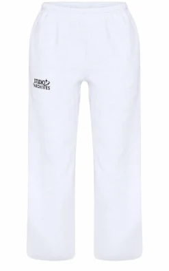 Online PrettyLittleThing Petite Studio Archives Thin Waistband Wide Leg Sweatpants Ice Grey