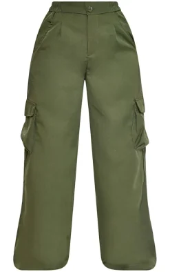 Petite Khaki Tailored Utility Cargo Pants