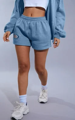 Best PrettyLittleThing Petite Sweat Shorts Light Blue