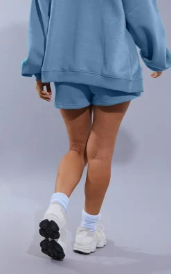 Best PrettyLittleThing Petite Sweat Shorts Light Blue