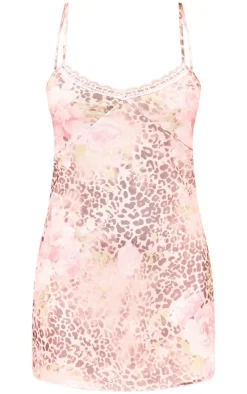 Petite Print Mesh Shift Mini Dress-PrettyLittleThing Hot