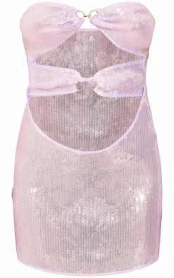 Petite Bandeau Sequin Cut Out Mini Dress-PrettyLittleThing Discount