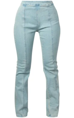 Petite Denim Flares With Ribbon Details-PrettyLittleThing Clearance