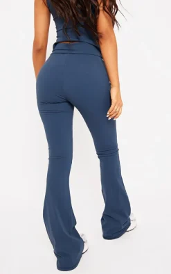 Petite Midnight Blue Snatched Sculpt Foldover Pants