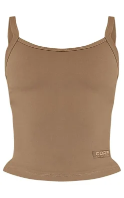 PrettyLittleThing Snatched*Petite Core Collection Tab Snatched Sculpt Cami Strap Crop Top